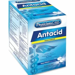 PhysiciansCare Antacid Heartburn Medication, 2 Tablets Per Packet, Box Of 50 Packets