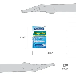 PhysiciansCare Ibuprofen Single Dose Packets, 2 Tablets Per Box, Box of 125 Packets