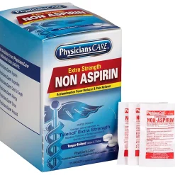 PhysiciansCare Non Aspirin Pain Reliever Medication, 2 Tablets Per Packet, Box Of 125 Packets