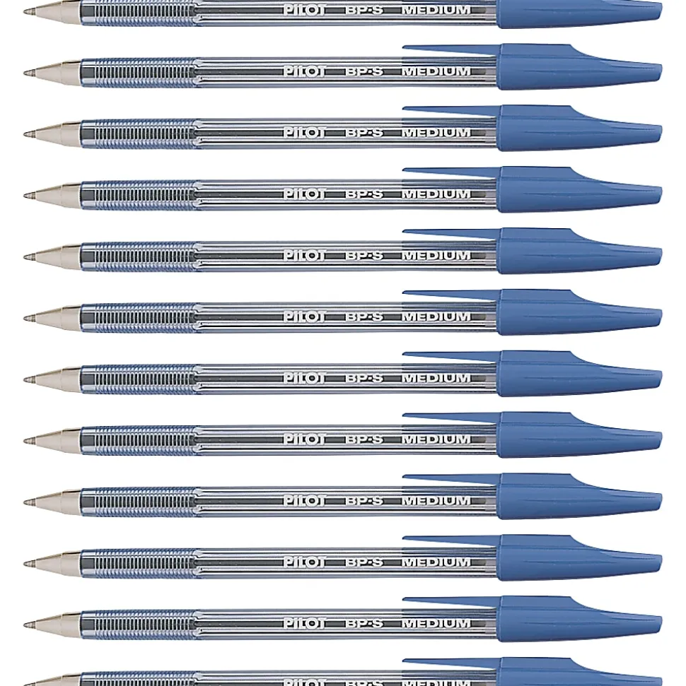 Pilot® Better™ Ballpoint Pens, Medium Point, 1.0 mm, Blue Barrel, Blue Ink, Pack Of 12