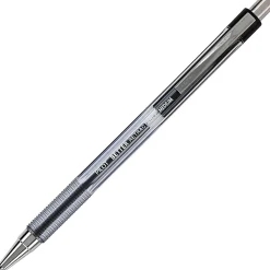 Pilot® Better™ Retractable Ballpoint Pens, Medium Point, 1.0 mm, Translucent Black Barrel, Black Ink, Pack Of 12 Pens
