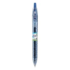 Pilot® "Bottle to Pen" B2P Retractable Gel Pens, Fine Point, 0.7 mm, 89% Recycled, Translucent Barrel, Blue Ink, Pack Of 12