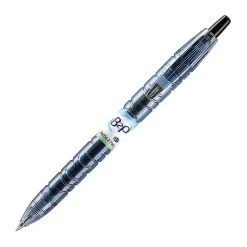 Pilot® "Bottle to Pen" B2P Retractable Gel Pens, Fine Point, 0.7 mm, 89% Recycled, Translucent Barrel, Black Ink, Pack Of 12