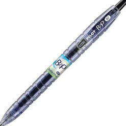 Pilot® "Bottle to Pen" B2P Retractable Gel Pens, Fine Point, 0.7 mm, 89% Recycled, Translucent Barrel, Black Ink, Pack Of 12