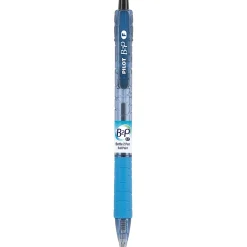 Pilot® B2P "Bottle To Pen" Retractable Ballpoint Pens, Fine Point, 0.7 mm, 82% Recycled, Translucent Blue Barrels, Black Ink, Pack Of 12