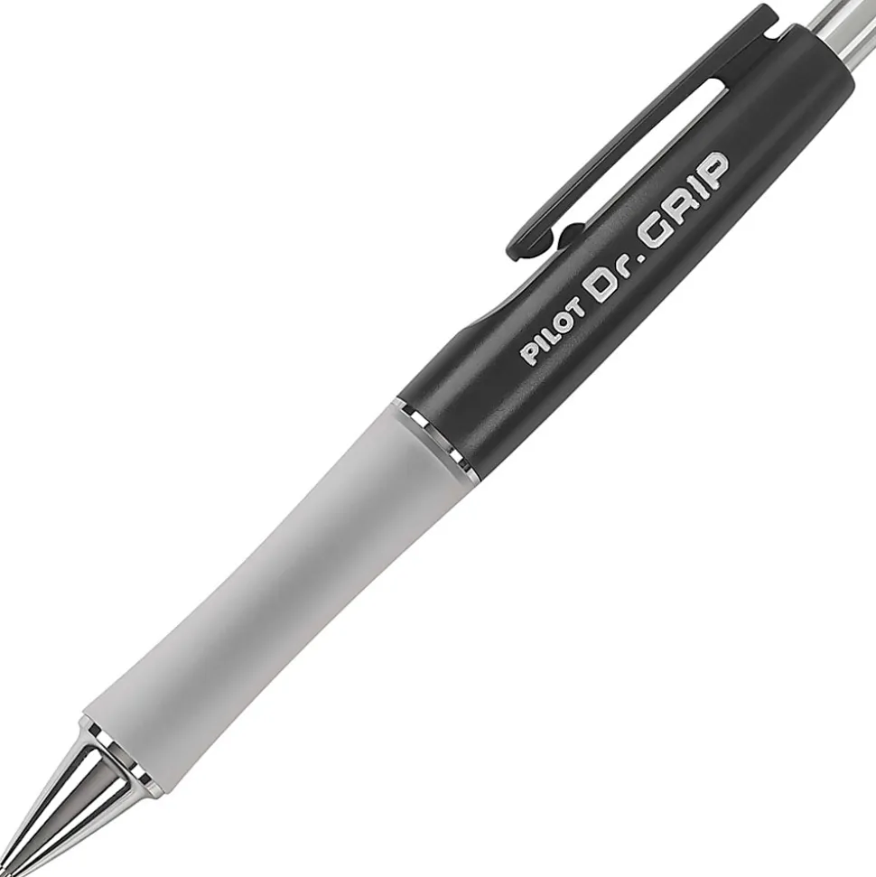 Pilot® Dr. Grip™ Retractable Ballpoint Pen, Medium Point, 1.0 mm, Black/Blue Barrel, Black Ink
