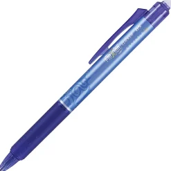 Pilot® FriXion® Ball Clicker Erasable Retractable Gel Pens, Pack of 12, Extra Fine Point, 0.5 mm, Blue Barrel, Blue Ink
