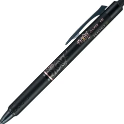 Pilot® FriXion® Ball Clicker Erasable Retractable Gel Pens, Pack of 12, Bold Point, 1.0 mm, Black Barrel, Black Ink