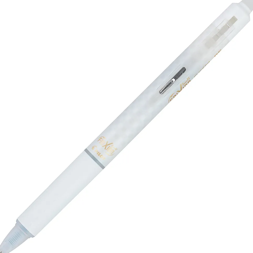 Pilot® FriXion® Ball Clicker Erasable Retractable Gel Pens, Pack of 3, Extra Fine Point, 0.5mm, White Checker Barrel, Black Ink