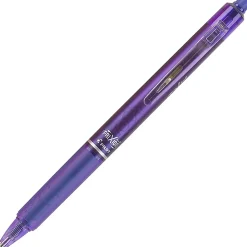Pilot® FriXion® Ball Clicker Erasable Retractable Gel Pens, Pack of 12, Fine Point, 0.7 mm, Purple Barrel, Purple Ink