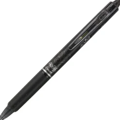 Pilot® FriXion® Ball Clicker Erasable Retractable Gel Pens, Pack of 12, Fine Point, 0.7 mm, Black Barrels, Black Ink