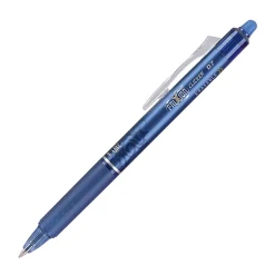 Pilot® FriXion® Ball Clicker Erasable Retractable Gel Pens, Pack of 12, Fine Point, 0.7 mm, Blue Barrel, Blue Ink