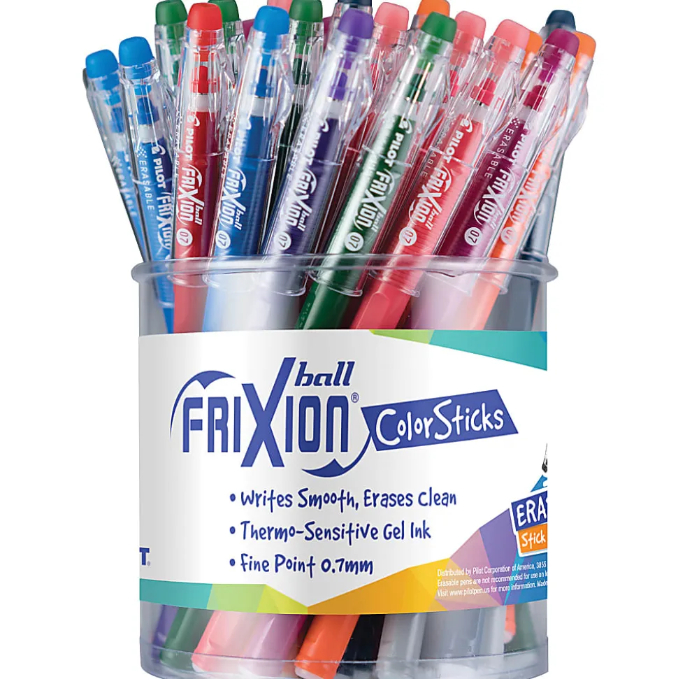 Pilot® FriXion® Ball ColorSticks Erasable Ballpoint Pens, Pack of 48, Medium Point, 0.7 mm, Assorted Colors