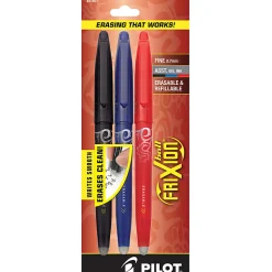 Pilot® FriXion® Ball Erasable Gel Pens, Pack of 3, Fine Point, 0.7mm, Assorted Ink
