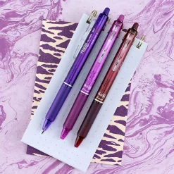 Pilot FriXion Clicker Vibe Retractable Erasable Gel Ink Pens, Fine Point, 0.7mm, Assorted Barrels, Assorted Ink, Pack of 3 Pens, 22550