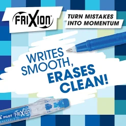 Pilot FriXion Clicker Vibe Retractable Erasable Gel Ink Pens, Fine Point, 0.7mm, Assorted Barrels, Assorted Ink, Pack of 3 Pens, 22544