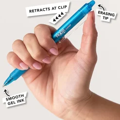 Pilot FriXion Clicker Vibe Retractable Erasable Gel Ink Pens, Fine Point, 0.7mm, Assorted Barrels, Assorted Ink, Pack of 3 Pens, 22544