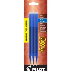 Pilot® FriXion® Erasable Ink Pen Refills, Fine Point, 0.7mm, Blue Ink, Pack Of 3