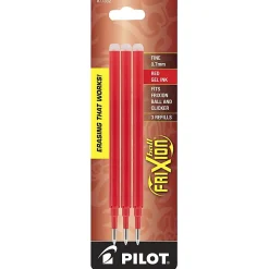 Pilot® FriXion® Erasable Ink Pen Refills, Fine Point, 0.7mm, Red Ink, Pack Of 3