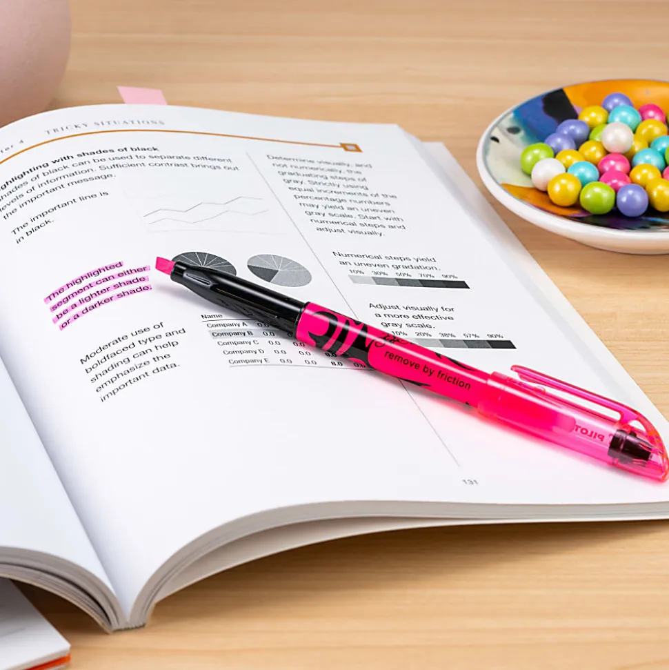 Pilot® FriXion® Light Erasable Highlighter, Chisel Tip, Pink, Single Pen