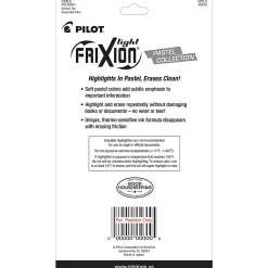 Pilot® FriXion® Light Pastel Erasable Highlighters, Pack of 5, Chisel Tip, Assorted Colors, 46543
