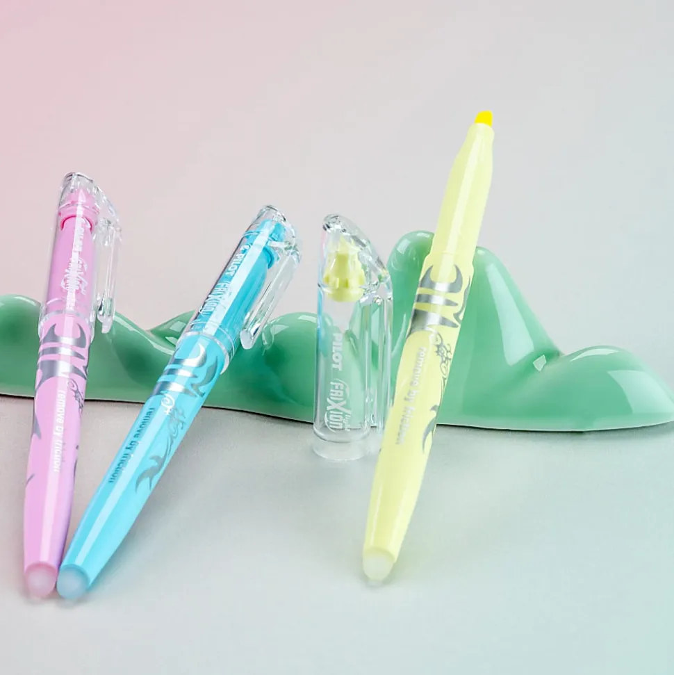 Pilot® FriXion® Light Pastel Erasable Highlighters, Pack of 5, Chisel Tip, Assorted Colors, 46543