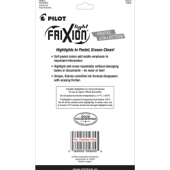Pilot® FriXion® Light Pastel Erasable Highlighters, Pack of 5, Chisel Tip, Assorted Colors, 15658