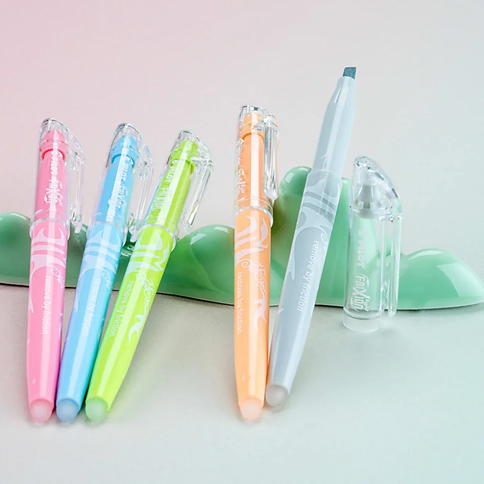 Pilot® FriXion® Light Pastel Erasable Highlighters, Pack of 5, Chisel Tip, Assorted Colors, 15658
