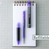 Pilot® FriXion® Synergy Clicker Erasable Retractable Gel Pen, Extra Fine Point, 0.5mm, Black Barrel, Purple Ink