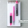 Pilot® FriXion® Synergy Clicker Erasable Retractable Gel Pen, Extra Fine Point, 0.5mm, Black Barrel, Pink Ink