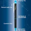 Pilot® FriXion® Synergy Clicker Erasable Retractable Gel Pen, Extra Fine Point, 0.5mm, Black Barrel, Turquoise Ink