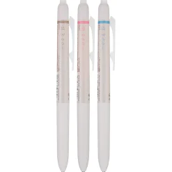 Pilot FriXion Waai Retractable Erasable Gel Ink Pens, Extra Fine Point, 0.5mm, Beige Barrels, Assorted Inks, Pack of 3 Pens, 22212
