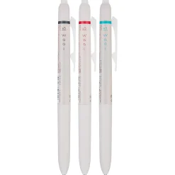Pilot FriXion Waai Retractable Erasable Gel Ink Pens, Extra Fine Point, 0.5mm, Beige Barrels, Assorted Inks, Pack of 3 Pens, 21056