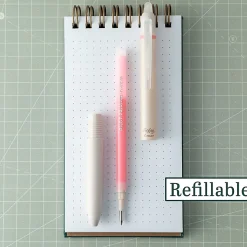 Pilot FriXion Waai Retractable Erasable Gel Ink Pen, Extra Fine Point, 0.5mm, Beige Barrel, Light Pink Ink, Single Pen