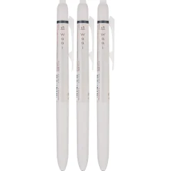 Pilot FriXion Waai Retractable Erasable Gel Ink Pens, Extra Fine Point, 0.5mm, Beige Barrels, Black Ink, Pack of 3 Pens