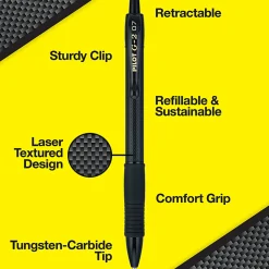 Pilot G2 Edge Gel Pen, Fine Point, 0.7 mm, Black Barrel, Black Ink