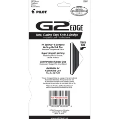 Pilot G2 Edge Gel Pens, Fine Point, 0.7mm, Black Barrel, Assorted Inks, Pack of 4 Pens