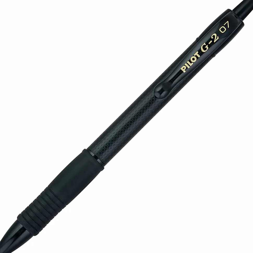 Pilot G2 Edge Gel Pens, Fine Point, 0.7mm, Black Barrel, Black Ink, Pack Of 36 Pens