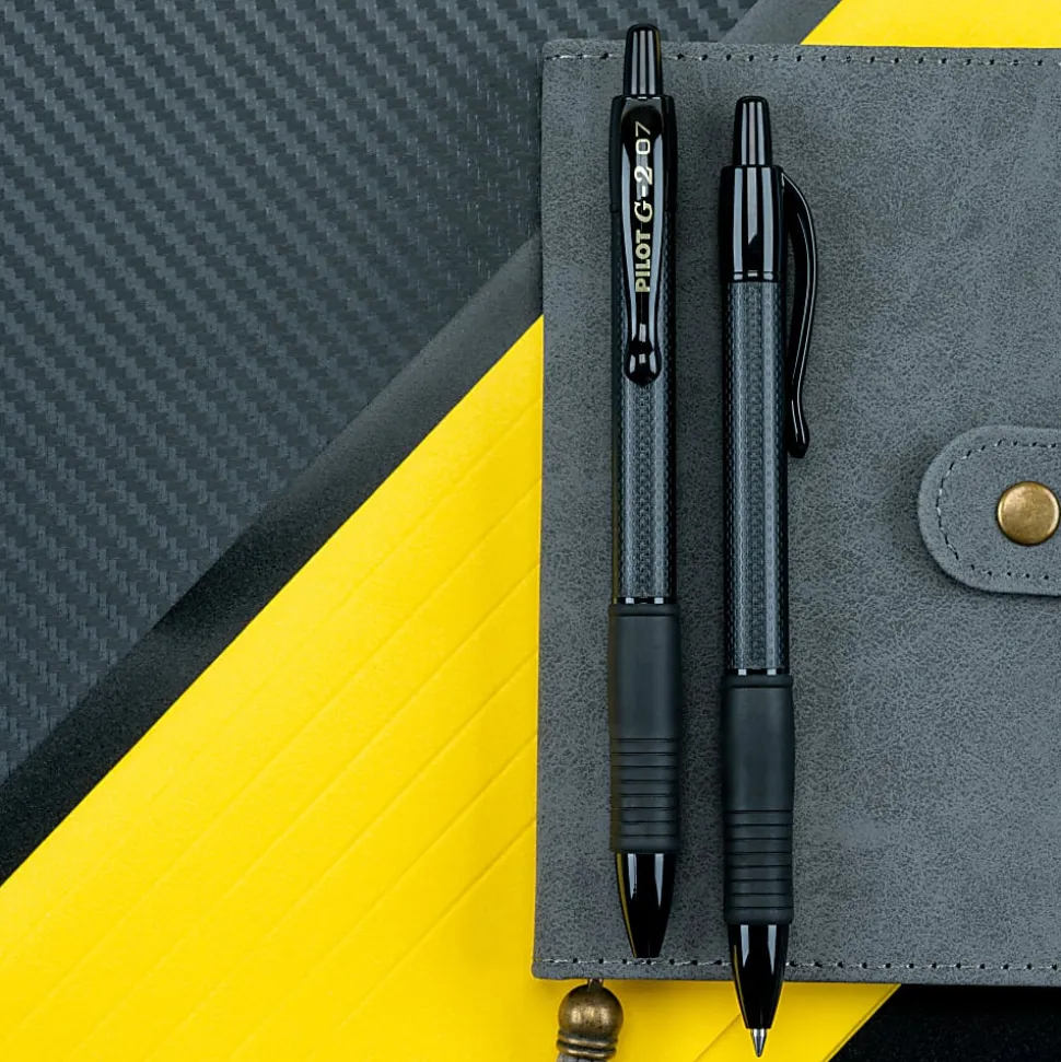 Pilot G2 Edge Gel Pens, Fine Point, 0.7mm, Black Barrel, Black Ink, Pack Of 36 Pens