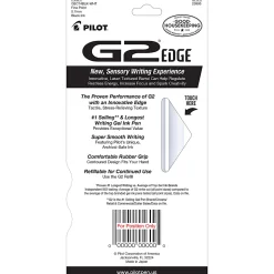 Pilot G2 Edge White Gel Pens, Fine Point, 0.7mm, White Barrels, Black Ink, Pack of 4 pens