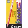 Pilot® Gel Ink Rollerball Pens, P-700, Fine Point, 0.7 mm, Red Barrel, Red Ink, Pack Of 12 Pens