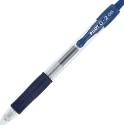 Pilot G2 Gel Pen, Extra Fine Point, 0.5 mm, Clear Barrel, Navy Ink