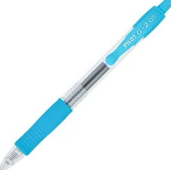 Pilot G2 Gel Pen, Extra Fine Point, 0.5 mm, Clear Barrel, Turquoise Ink