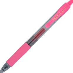 Pilot G2 Gel Pen, Fine Point, 0.7 mm, Clear Barrel, Blush Pink Ink