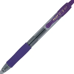Pilot G2 Gel Pen, Fine Point, 0.7 mm, Clear Barrel, Grape Ink