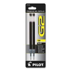 Pilot G2 Gel Refill, Fine Point, 0.7mm, Black Ink, Pack of 2 Refills