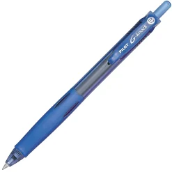 Pilot® G-Knock BeGreen Gel Rollerball Pen, Fine Point, 0.7 mm, Blue Barrel, Blue Ink, Pack Of 12