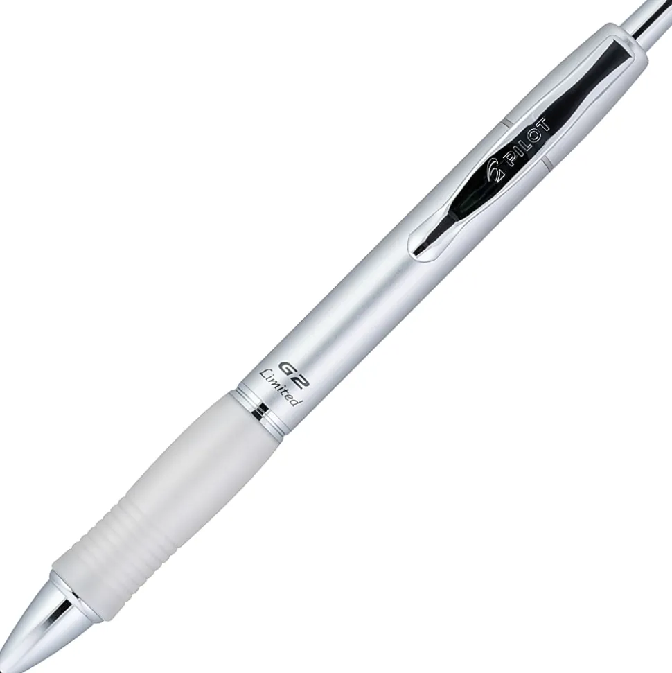 Pilot G2 Limited Premium Metal Gel Pen, Fine Point, 0.7 mm, Assorted Barrel Color, Black Ink