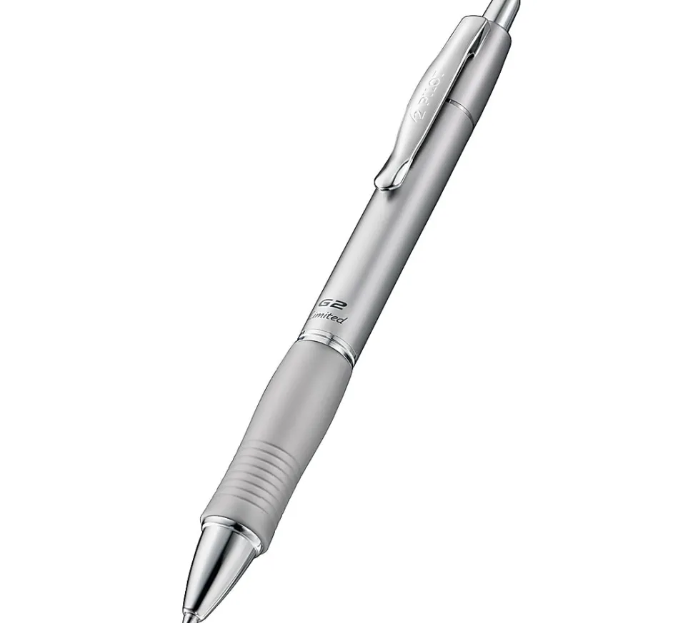 Pilot G2 Limited Retractable Gel Ink Roller Pen, Fine Point, 0.7 mm, Assorted Barrels, Black Ink