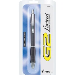 Pilot G2 Limited Retractable Gel Ink Roller Pen, Fine Point, 0.7 mm, Assorted Barrels, Black Ink